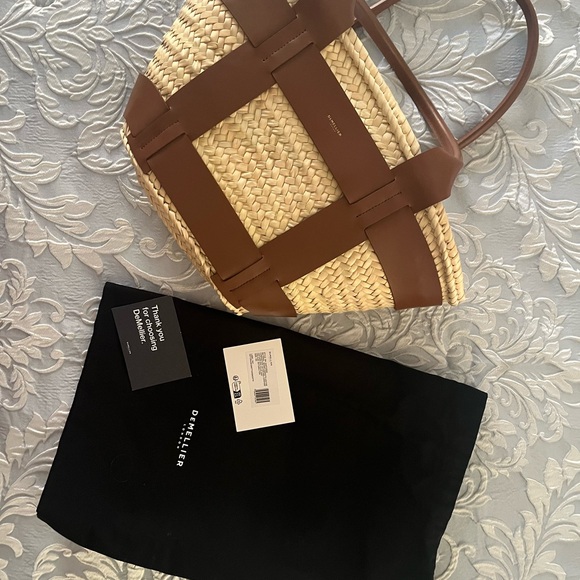 DeMellier Tan and Brown Large Woven Tote - Picture 7 of 13